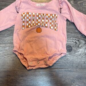 Pink Thankful Kids One Piece